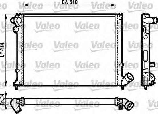 VALEO 731573 Радіатор, охолодження двигуна