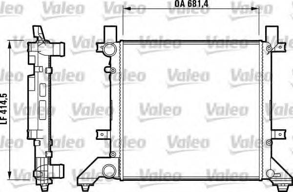 VALEO 731605 Радіатор, охолодження двигуна