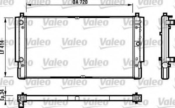 VALEO 731616 Радіатор, охолодження двигуна