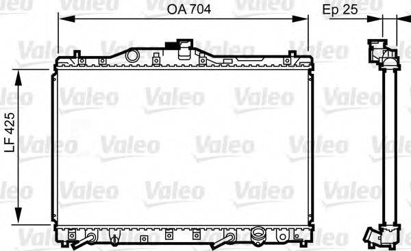 VALEO 731629 Радіатор, охолодження двигуна