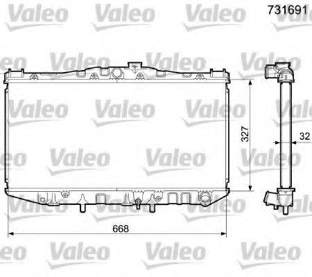 VALEO 731691 Радіатор, охолодження двигуна