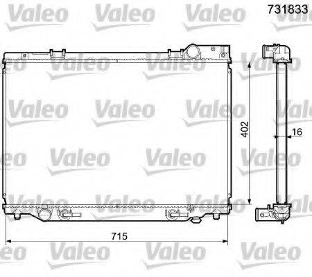 VALEO 731833 Радіатор, охолодження двигуна