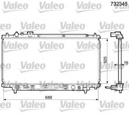 VALEO 732345 Радіатор, охолодження двигуна