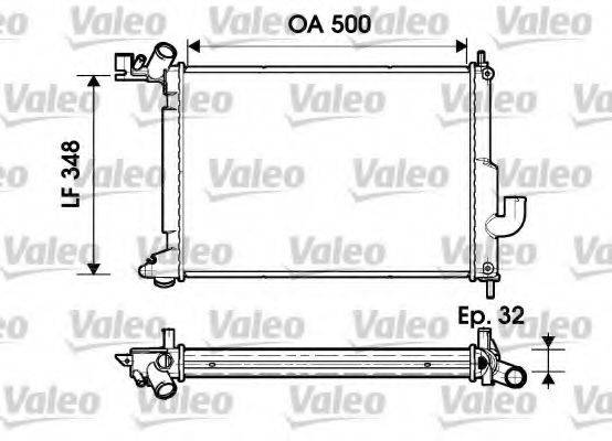 VALEO 732349 Радіатор, охолодження двигуна