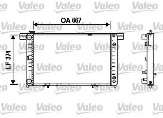 VALEO 732454 Радіатор, охолодження двигуна