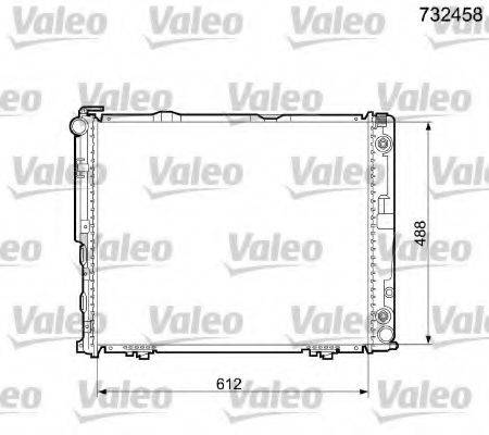 VALEO 732458 Радіатор, охолодження двигуна