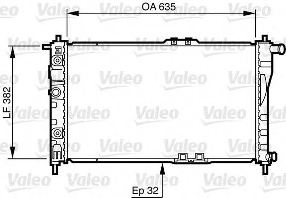 VALEO 732483 Радіатор, охолодження двигуна