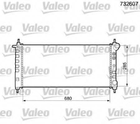 VALEO 732607 Радіатор, охолодження двигуна