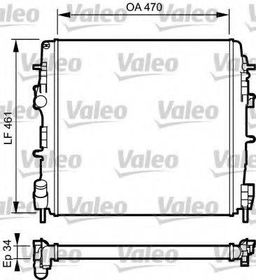 VALEO 732687 Радіатор, охолодження двигуна