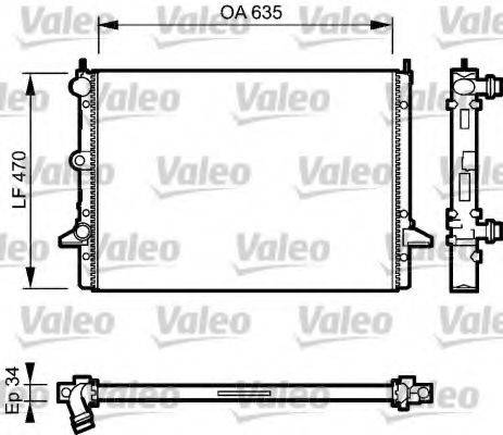 VALEO 732791 Радіатор, охолодження двигуна