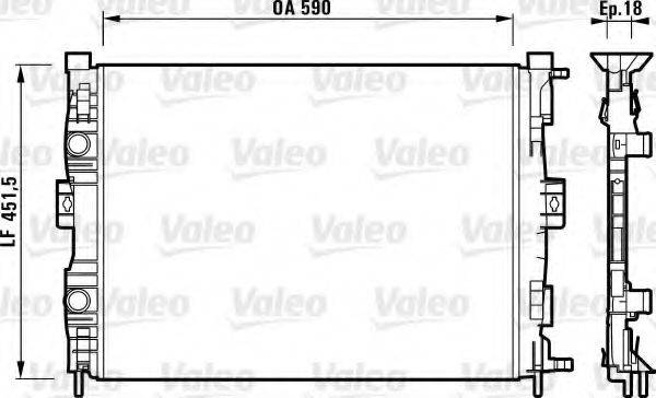 VALEO 732873 Радіатор, охолодження двигуна