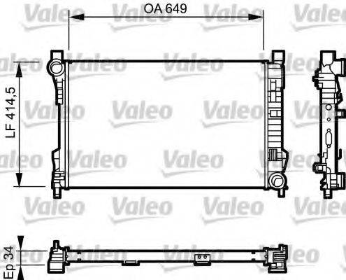 VALEO 732900 Радіатор, охолодження двигуна