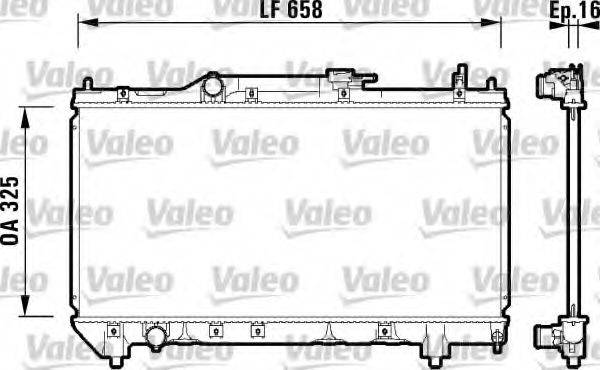 VALEO 732950 Радіатор, охолодження двигуна