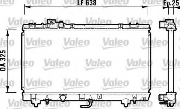 VALEO 734176 Радіатор, охолодження двигуна