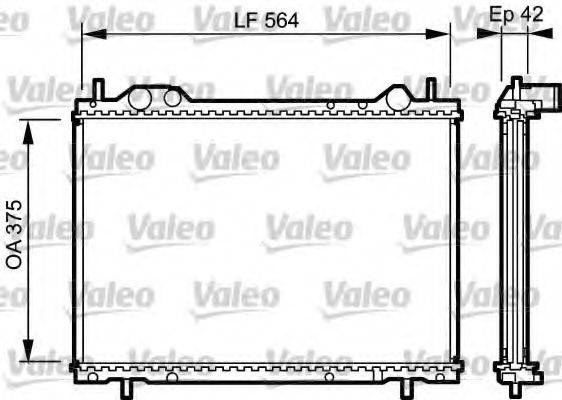 VALEO 734220 Радіатор, охолодження двигуна