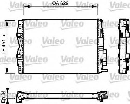 VALEO 734438 Радіатор, охолодження двигуна