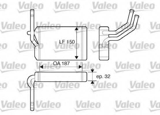 VALEO 812071 Теплообмінник, опалення салону