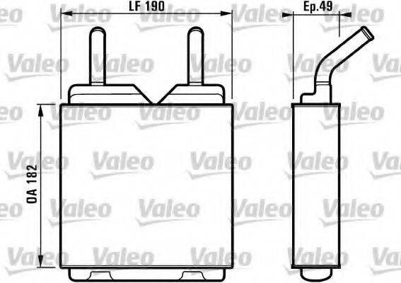 VALEO 812151 Теплообмінник, опалення салону