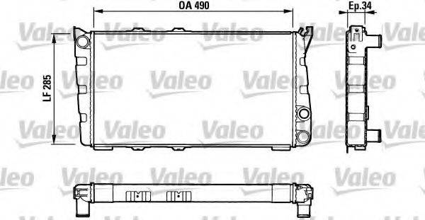 VALEO 883734 Радіатор, охолодження двигуна