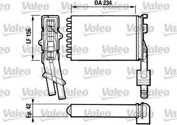 VALEO 883972 Теплообмінник, опалення салону