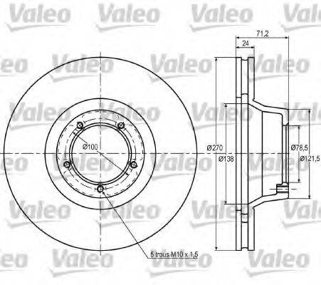 VALEO 187030 гальмівний диск