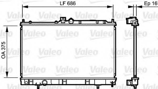 VALEO 735198 Радіатор, охолодження двигуна