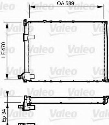 VALEO 730548 Радіатор, охолодження двигуна