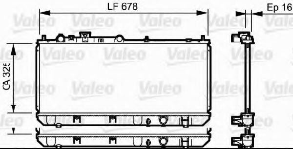 VALEO 734123 Радіатор, охолодження двигуна