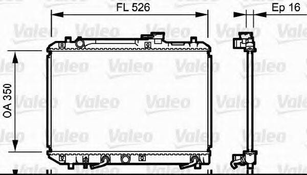 VALEO 734835 Радіатор, охолодження двигуна