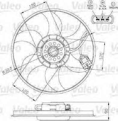 VALEO 696284 Вентилятор, охолодження двигуна