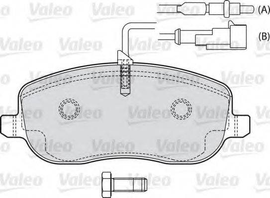 VALEO 598553 Комплект гальмівних колодок, дискове гальмо