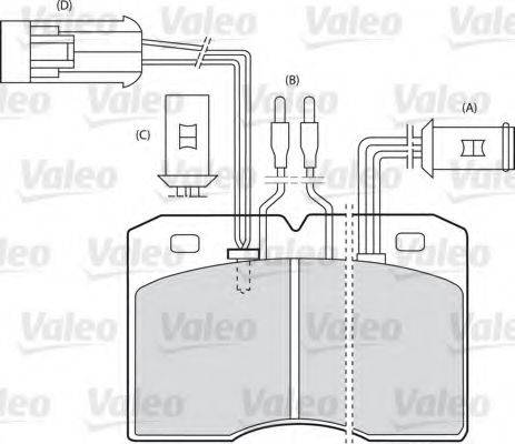 VALEO 598007 Комплект гальмівних колодок, дискове гальмо