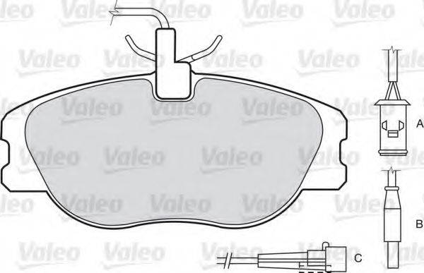 VALEO 598006 Комплект гальмівних колодок, дискове гальмо