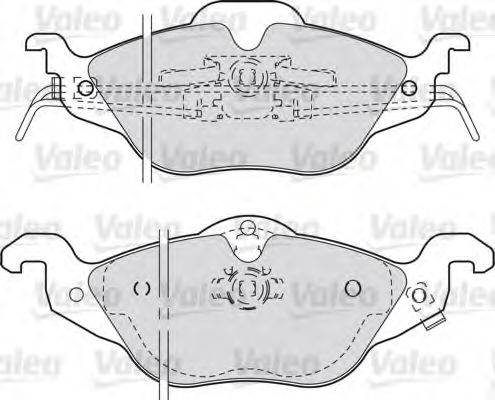 VALEO 598322 Комплект гальмівних колодок, дискове гальмо