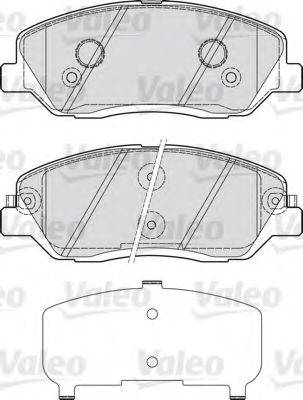 VALEO 598937 Комплект гальмівних колодок, дискове гальмо