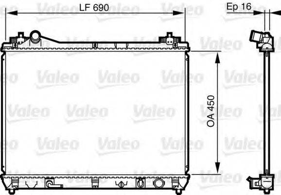 VALEO 735580 Радіатор, охолодження двигуна