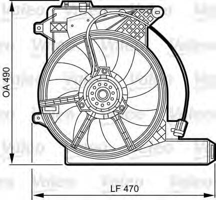 VALEO 696386 Кронштейн, вентилятор радіатора