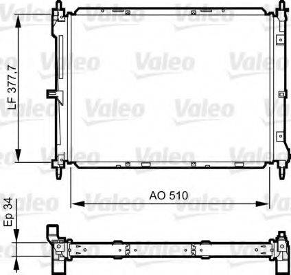 VALEO 734437 Радіатор, охолодження двигуна