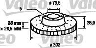 VALEO 197233 гальмівний диск