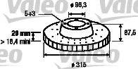 VALEO 197209 гальмівний диск