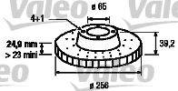 VALEO 197086 гальмівний диск