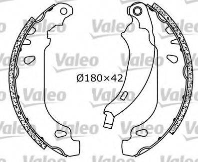 VALEO 553864 Комплект гальмівних колодок