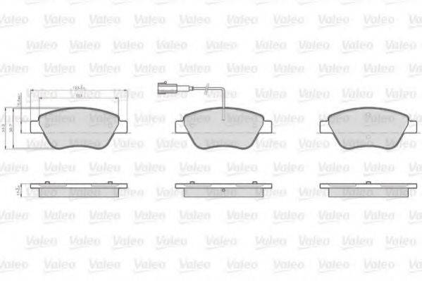 VALEO 872705 Комплект гальмівних колодок, дискове гальмо