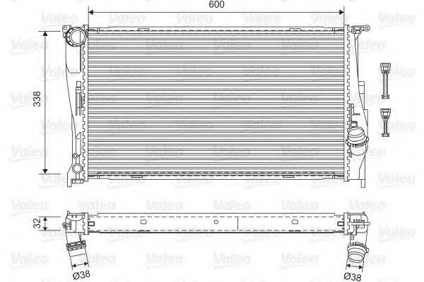 VALEO 701601 Радіатор, охолодження двигуна