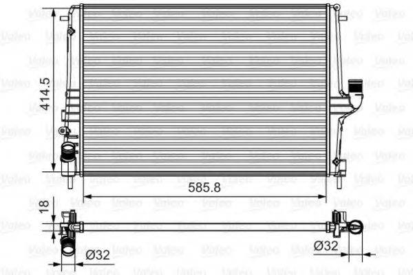 VALEO 735635 Радіатор, охолодження двигуна