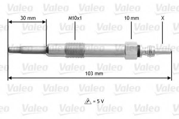 VALEO 345115 Свічка розжарювання