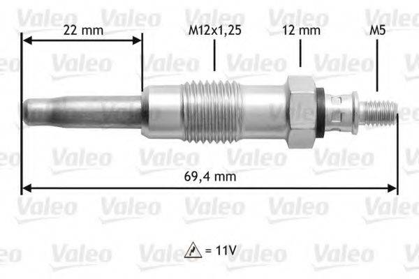 VALEO 345116 Свічка розжарювання