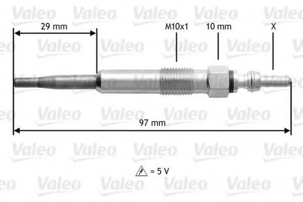 VALEO 345125 Свічка розжарювання