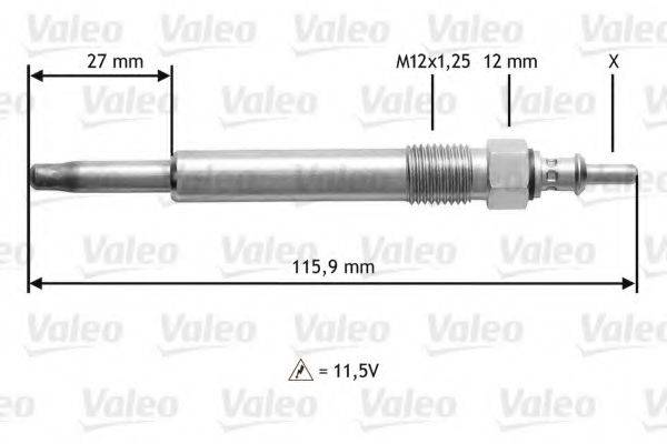 VALEO 345129 Свічка розжарювання