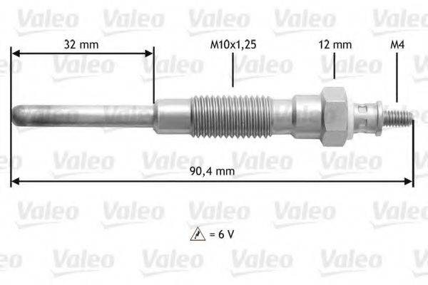 VALEO 345158 Свічка розжарювання